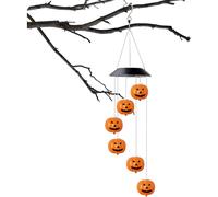 Pumpkin Windchimes, Pumpkin String Lights, Halloween Wind Chimes Color Changing Solar Powered Pumpkin Decor Mobile Windchime Light for Garden