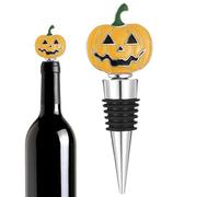 Pumpkin Wine Cork | Halloween Alloy Wine Sealer Bottle Cork - Strong Sealing Champagne Preserver Accessory Kitchen Decor for Holiday Party Wedding Cellar Living Room