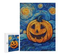 Pumpkin with Starry Night Sky Puzzle 1000 Teile Schwer Puzzle Spielzeug Lernspiel Impossible Herausforderungsspielzeug Für Erwachsene Kinder 500 PCS