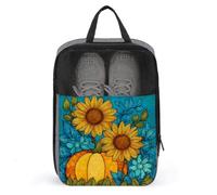 Pumpkin with Sunflowers Shoe Bag for Travel Daily Use Anti-dust Storage Carrier Golf Shoe Pouch