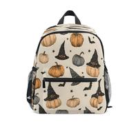 Pumpkin Wizard Pattern Toddler Backpack, Boy Backpack Preschool Bag Kindergarten Schoolbag Nursery Travel Bag for Girl