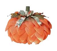 Pumpkin Wreaths For Front Door, Autumn Decorations, 15.75 Inch Burlap Pumpkin Garland With Bow And Berry, Halloween Thanksgiving Fall Decorations