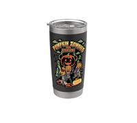 Pumpkin Zombies from Outer Space Halloween Alien Graphic Stainless Steel Insulated Tumbler