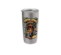Pumpkin Zombies from Outer Space Halloween Alien Graphic Stainless Steel Insulated Tumbler