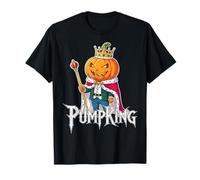 Pumpking Halloween Pumpkin King with Crown & Scepter T-Shirt