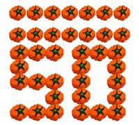 Pumpkins Autumn, Artificial Pumpkins, Table Decor, Small Fake Pumpkin For Fall Harvest Halloween Thanksgivingr, 50pc(orange) L