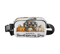 Pumpkins Autumn Owl White Fanny Pack for Women Men Crossbody Belt Bag Fashion Waist Packs Purse with Adjustable Strap Bum Bag for Workout Travel Outdoors