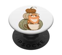 Pumpkins, Cats & Coffee Cozy Autumn Days Relaxing Inside PopSockets Adhesive PopGrip