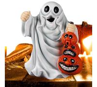 Pumpkins Ghost Resin Statue, Resin Spooky Ghost Decor, Decorative Figurine for Haunted House Living Room Bedroom Study Dormitory School Classroom Offices Party