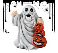 Pumpkins Ghost Resin Statue,Resin Spooky Halloween Ghost Decor | Decorative Figurine for Haunted House Living Room Bedroom Study Dormitory School Classroom Offices Party