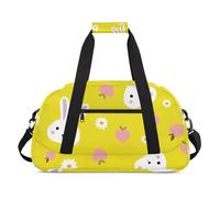 Pumpkins Interesting Texture Gym Bag Sports Duffle Bag Weekend Sleepover Duffel Bags Small Travel Tote for Overnight Workout Gymnastics Dance Ballet, Rabbit, 18.9 x 8.7 x 10.6 in, Duffel Bags