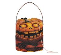 Pumpkins Jolly Face Crochet Bag Yarn Bags Crocheting Portable Travel Storage for Crochet Hook Crochet Project