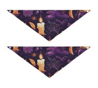 Pumpkins Phantoms Dog Scarf Good Breathability 2 Piecing Set for Outdoor Wear Pets of Various Sizes 25 1 × 9 8in