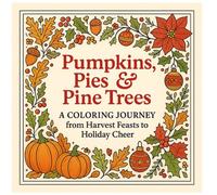 Pumpkins, Pies & Pine Trees Coloring Book: A Coloring Journey From Harvest Feasts To Holiday Cheer