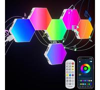 Pumpkins RGB LED Hex Lights - 6PCS Sync to Music, Wall Light Panels With App & Remote Control
