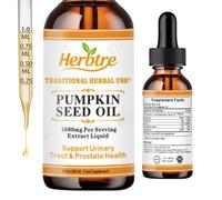PumpkinSeed Herbal Supplement 60ml - Pumpkin Seed Oil Capsules Substitute, High Strength for Prostate & Bladder Support - Hair, Skin & Nails Nourishment - Cold Pressed Pumpkins Seed Extract