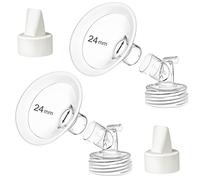 Pumpmom 24mm Flanges Compatible with Spectra S2 Spectra S1 9 Plus Synergy Gold Breastpumps Accessories, Replacement Breast Shield to Spectra Pump Parts and Spectra Flange