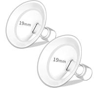 PumpMom-us 19mm Shields Flanges Pump Parts for Medela, Replace Flange Compatible with Medela Breast Pumps PersonalFit, Freestyle, Maxflow, Freestyle Flex Swing Maxi Connector
