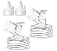 PumpMom-us Wide Mouth Connector Duckbill Valves for Spectra S1 S2 9 Plus Pump, Widemouth Connector Compatible with Medela PersonalFit Shield and Lansinoh Flange Backflow Protector Base