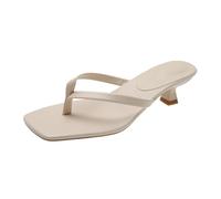 Pumps Women's Heels Scandals for Women High Heels Open Toe Cover Heel Suede Sandals Women's Platform and Wedge Sandals Pumps Block Heel, beige, 8 UK