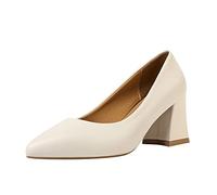 Pumps Women's High Heels Elegant High Shoes Party Wedding Sling Pumps with Block Heel Comfortable Casual Bridal Shoes for Women Festive Soft Comfortable Barefoot Wedding Shoes, beige, 5 UK