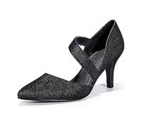 Pumps Women's High Heels with Block Heel Ballet Flats Sandals Dance Shoes Elegant High Heels Hack Shoes Wedding Party Sandals Fashion Women's Shoes Business Shoes Moccasins Outdoor Shoes, black, 9 UK