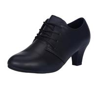 Pumps Women's Lace Up Shoes for Standard Dances, Latin American Dances, Closed Toe, Comfortable Dance Shoes for Beginners, Sling Pumps, black, 5.5 UK