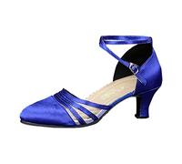 Pumps Women's Silver Glitter Dance Shoes with Block Heel Classic Sequins Evening Shoes Elegant Bridal Shoes Wide Feet Chic Heel Shoes New Year's Eve High Heels Evening Shoes Glitter Shoes, O Blue, 8.5