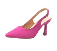 Pumps Women's Slingback Kitten Heel Pointed Toe Dress Pumps Shoes Closed Toe Ankle Strap Elegant Wedding Pumps Formal Comfortable Shoes with Heel Elegant Evening Shoes, hot pink, 7 UK