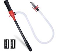 PUMPTOR Fuel Transfer Pump Battery Powered - Portable Gas Pump With Clip - Red