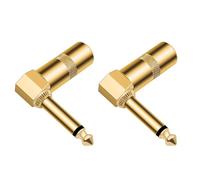 pumpumlia 2PCS 6.35mm Male Solder Plugs Welding Plugs 1/4inch Connectors Set For Professional Application Solder Type Mono Male Solder Plugs