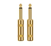 pumpumlia 2PCS 6.35mm Male Solder Plugs Welding Plugs 1/4inch Connectors Set For Professional Application Solder Type Mono Male Solder Plugs