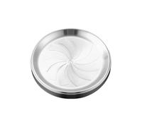 pumpumlia 304 Stainless Steel Double Layer Dish Plate 20cm Heat Insulation Golden Finish Tableware for Family Gatherings Scratch Proof Stainless Steel Food Tray