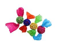 pumpumlia 4pcs/set Bird Chewing Toy Small Parrot Cage Toy Rattan Pet Resistances Candy Shape Paw Grinding Supplies Parrot Chewing Toy Grinding Paper Parrot Chewing Toy