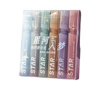 pumpumlia 6Pcs Student Study Fluorescent Highlighters 6 Color Gentle on Eyes Fluid Inks Flows for Textbook Annotation and Color Coding Pen