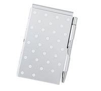 pumpumlia Aluminum Metal Notepads with Twist Action Ballpoint Pen 70 Pages Unlined for Daily Journaling Meetings Note Taking Permanent Metal Pad