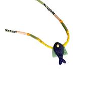 pumpumlia Artistic Sea Fish Pendant Necklace Shimmering Glass Clavicle Chain Stylish Summers Jewelry Gift Beach Accessory Clear Fish Necklace