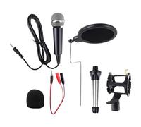 pumpumlia Condenser Mic Set Foam Filter Shock Mount For Musical Instrument& Podcast Studio With Easy Device Connection 3.5mm/USB Online Class Mic