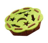 pumpumlia Exploration Puzzle Felt Cats Toy Chew Proof Design Interactive Play Box Includes 2 Bells Ball for Kittens Felt Cats Scratcher House