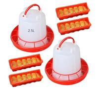 pumpumlia High Capacity Chicken Waterer and Feeder Resistant for Farming Chicken Vegetable String Bag Poultry Feeders for Chickens