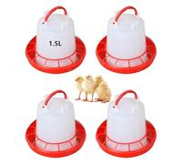 pumpumlia High Capacity Chicken Waterer and Feeder Resistant for Farming Chicken Vegetable String Bag Poultry Feeders for Chickens