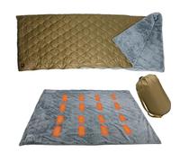 pumpumlia Impermeable 5V USB Warmed Blanket 180x140cm 3 Heat Approaches Auto Shut Away Transportable Backpacking Electric Throw for Outdoor Tasks Thin Travel Electric Blanket USB Propelled