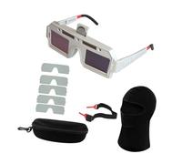 pumpumlia Lightweight Auto Dimming Welding Goggles for TIG Cutting with Replaceable Battery Glasses Lightweight Helmet