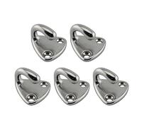 pumpumlia Meatl Hook 5 Pcs Stainless Steel Hanger Heavy Marine Hanger Coat Hat Hooks 3 Different Size Hardware Accessories Boat Rope Attachment Snap Attach Rope Stainless Steel Boat