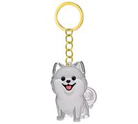 pumpumlia Miniature Dog Figurine Keychain With Builts In Pet Hair Collector Clear Cats Furs Storage Box Keyring Memorial Keepsakes Pet Hair Collector Keychain For Dog Cats Owners