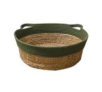 pumpumlia Natural Straw Cats House Resting Basket For Small Dog Scratchproof Bulrush Bed Furniture Pet Nest All Season Pet Basket Bed