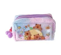 pumpumlia Plush Animal Pencil Case Large Capacity Pencil Pouches Zippered Closure Pen Organiser Bag for School Home Travel Adorable Hydrochoerus Writing Materials Bag