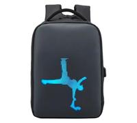 pumpumlia Programmable LED Hiking Backpack Dynamic Images Display Feature 15.6inch Laptop Sleeve Adjustable Shoulder Holiday Promotion Use Waterproof LED Laptop Backpacks Customizable
