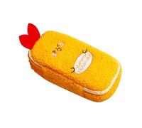 pumpumlia Shrimp Pencil Case Multifunctional Plush Pencil Pouches Portable Makeup Organiser Storage Bag for School Offices Soft Plush Cosmetic Bag