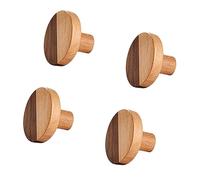 pumpumlia Single Hole Wood Flower Handles Pack of 4 Safe Drawer Pulls for Nursery Storage Furniture Easy Installion Single Hole Wood Cabinet Hardware